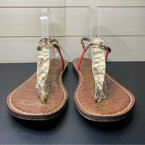 Sam Edelman Gigi Sandals Snakeskin Women's Size 7.5 Shoes M Cheetah Animal Print - Picture 5 of 10